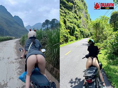 Em gái vạch quần show mông siêu nuột giữa đường
