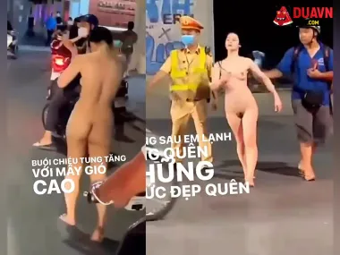 Ngáo đá cởi đồ đi bộ giữa đường đông người